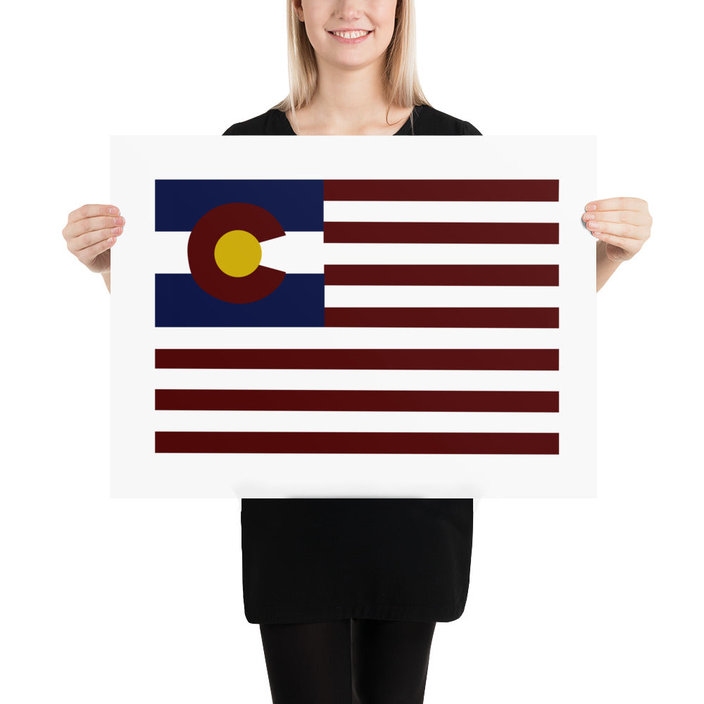 Custom Painted Colorado Flag Reprint