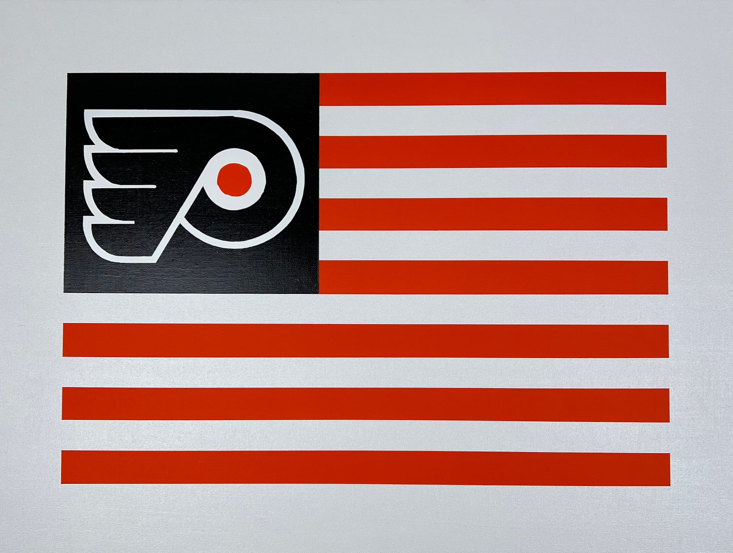 Custom Painted Philly Flyers Flag - 18" x 24" x 0.5"