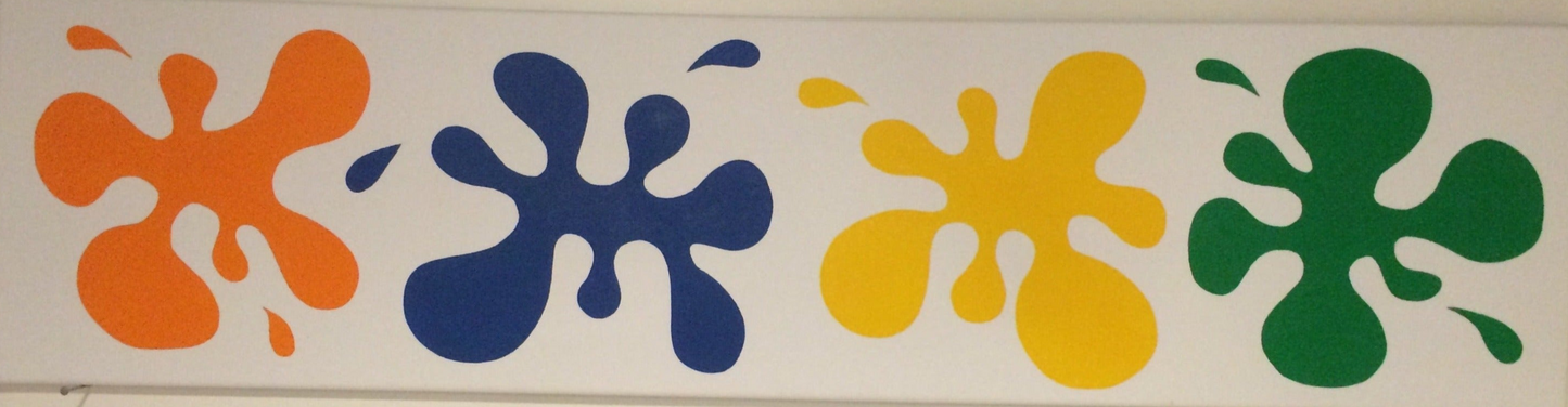 Splats in Color 12" x 48"