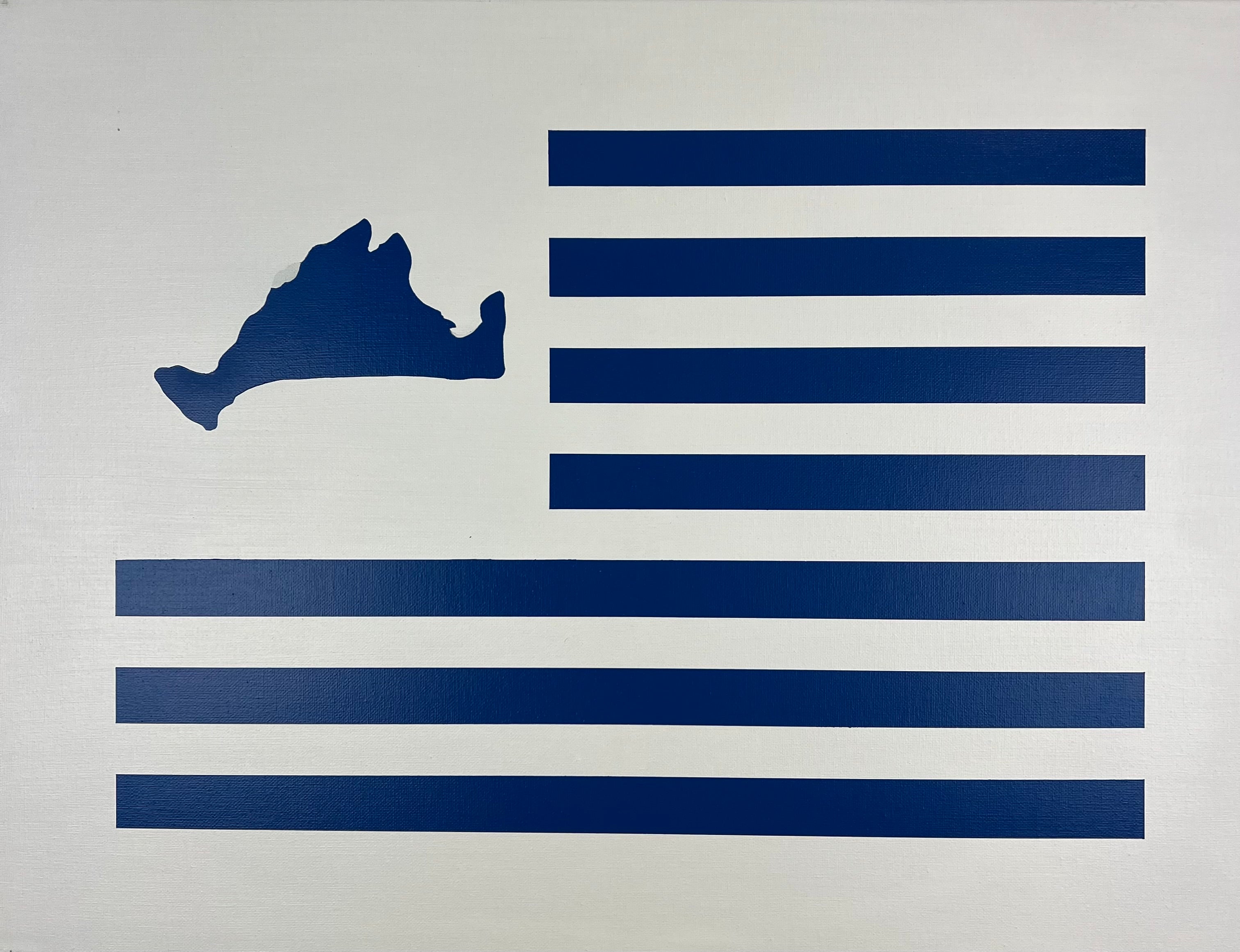 Martha's Vineyard Blue Flag 18" x 24"