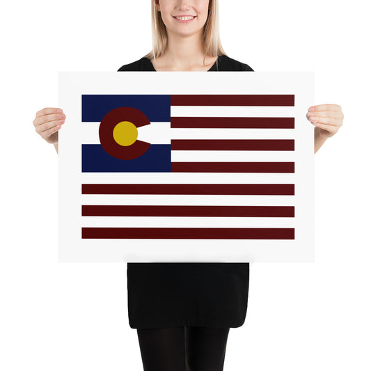 Custom Painted Colorado Flag Reprint