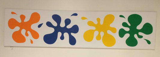 Splats in Color 12" x 48"